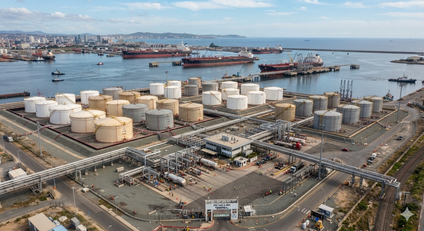 Terminal, tank farm, and storage infrastructure